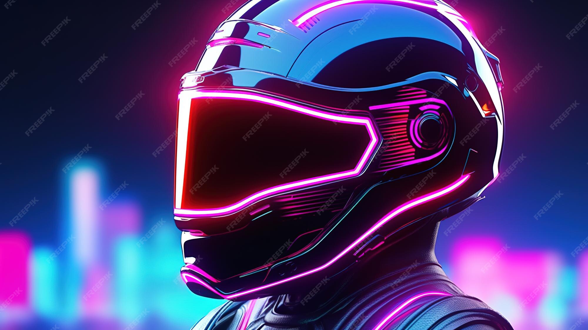 Premium AI Image | Robot cyborg soldier Futuristic helmet concept with