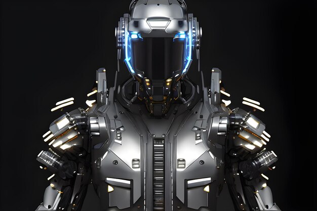 Robot cyborg warrior Created with generative AI tools