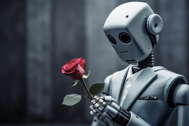 Robot die aan liefde denkt Genereer Ai