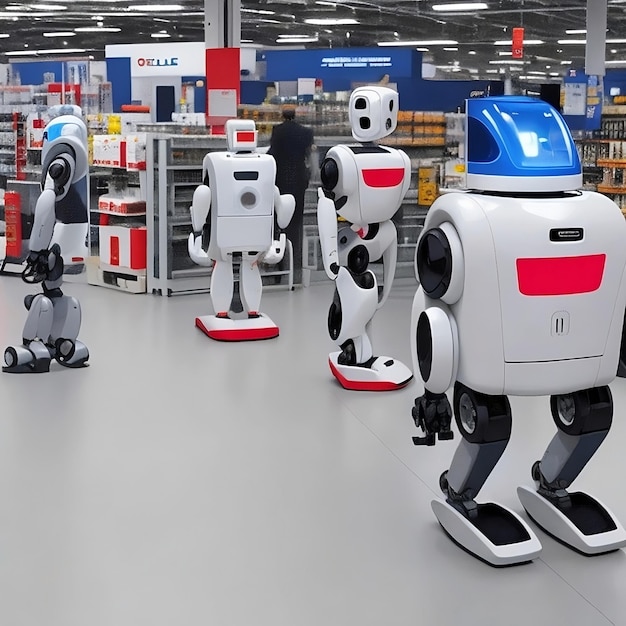 スーパーマーケットの売り手としてのロボット医師
