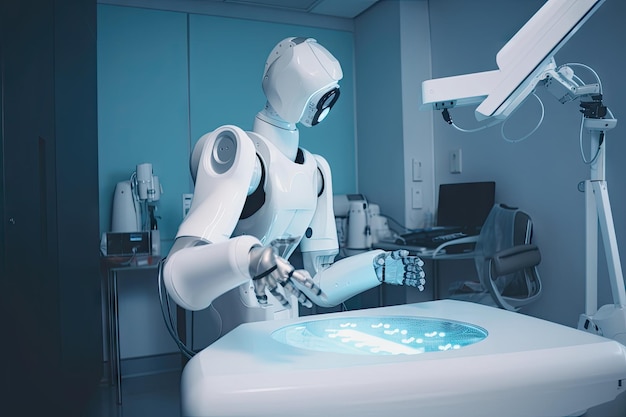 Robot doctor performing complex operation on human patient