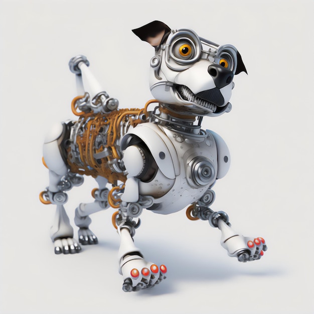 The robot dog illustration brings a touch of tech to any room