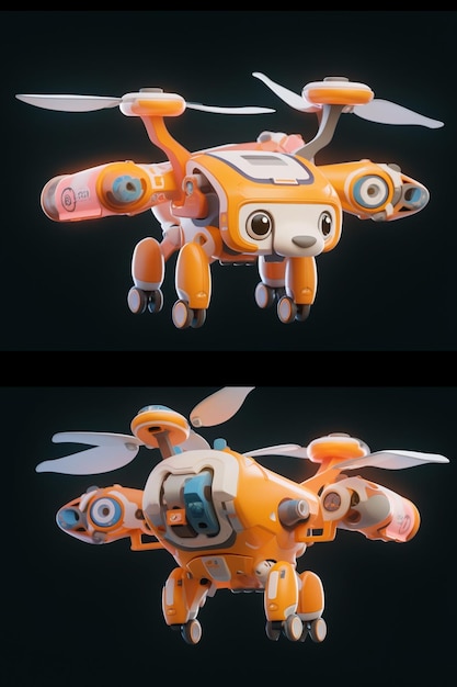 A robot drone with a dog on it.