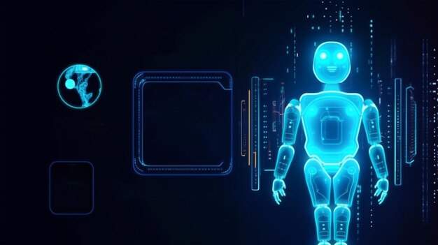 로봇 전자출입 인증 시스템 기술 사이버 보안 데이터 보호 AI 생성