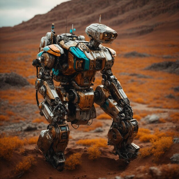 A robot exploring a deserted planet trail cam footage