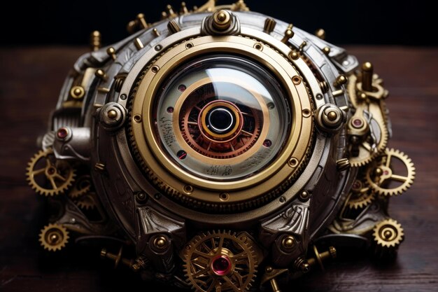 Robot eye steampunk Generate Ai