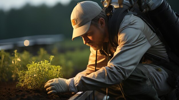 Foto carta da parati robot agricoltore uhd