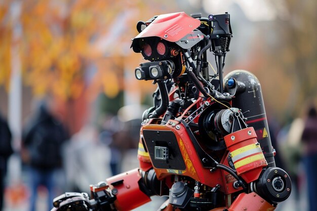 A robot firefighter training for emergency rescues generative ai