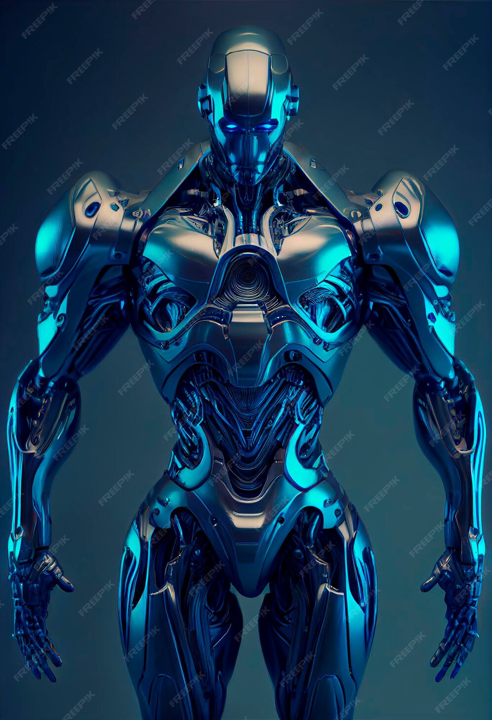 Premium AI Image Robot Futuristic interpretation Future 2025 Virtual