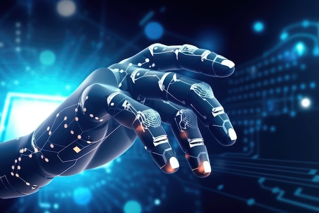 Робот-рука будущего фона Генеративный ИИ