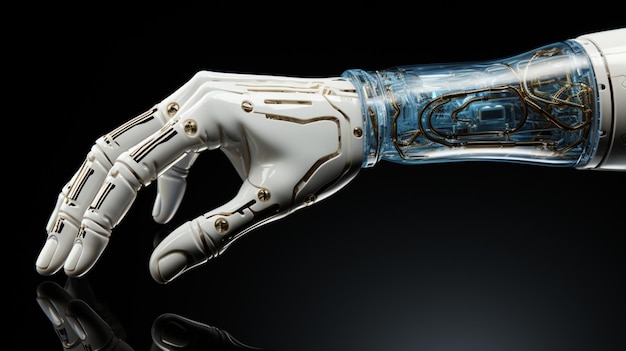A robot hand isolated on background