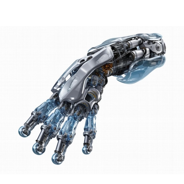 A robot hand isolated on transparent background png