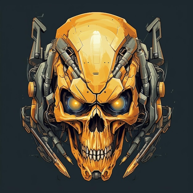 Robot head vector tshirt design