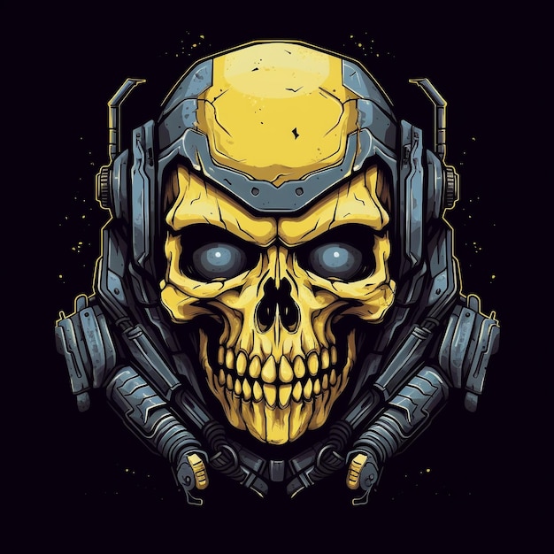 Robot head vector tshirt design