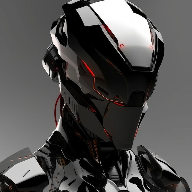 Робот шлем киборг scifi броня
