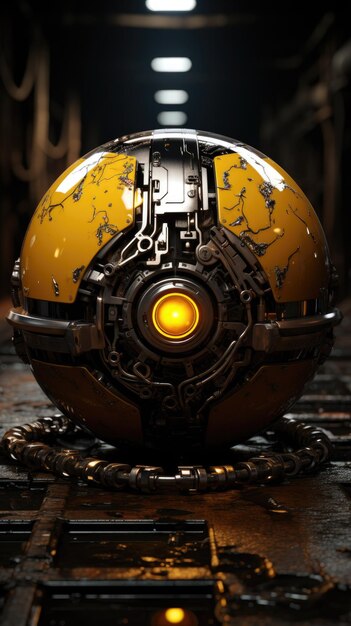 Premium AI Image | robot helmet HD 8K wallpaper Stock Photographic Image