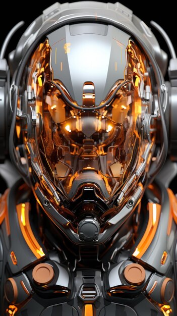 Premium AI Image | robot helmet HD 8K wallpaper Stock Photographic Image