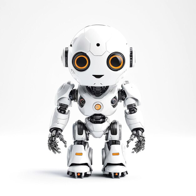 Robot Illustration With White Background