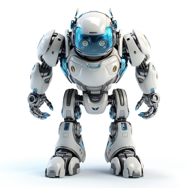 A robot isolated on a white background