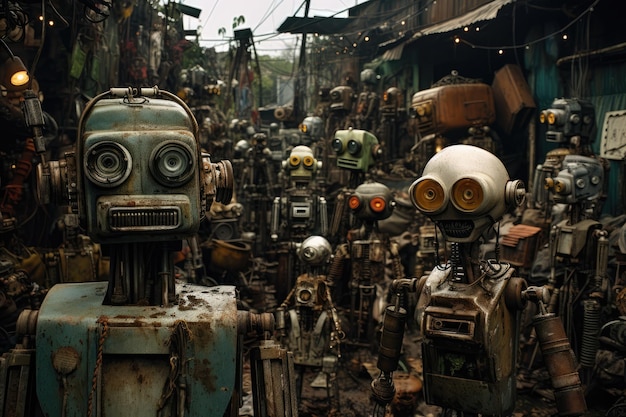 Photo robot junkyard