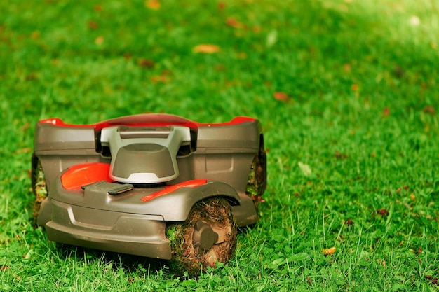 Robot lawn mower Automatic lawnmower in action