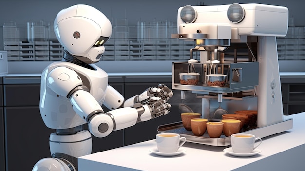 A Robot Making a Cup of Coffee