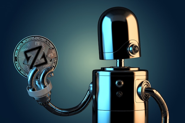 Robot met Zcoin