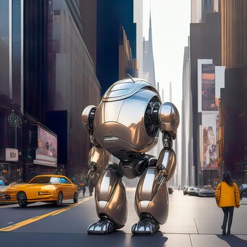 Premium AI Image | Robot in New York City