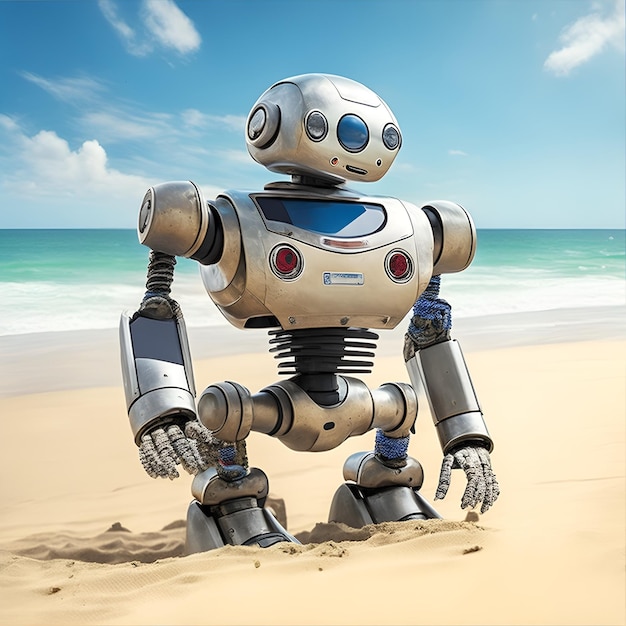 Robot op het strand