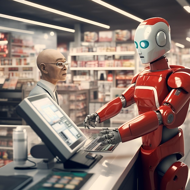 Робот и люди