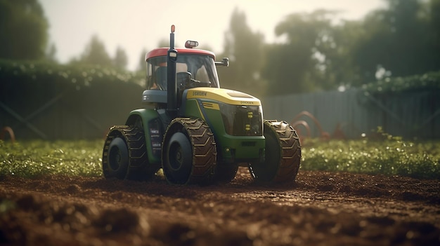 Robot Smart farming and technology AI Generated