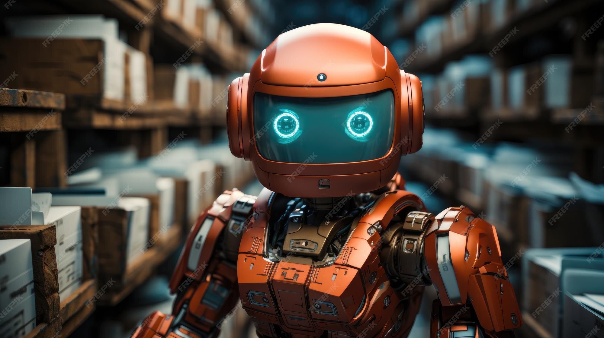 Premium Photo | Robot sorting boxes The robots sorts boxes of different ...