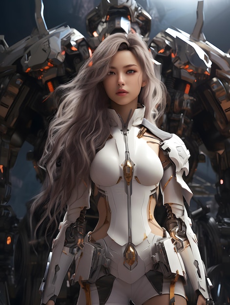 Robot_staand_achter_Mecha_Goddess_staand_voor_voor