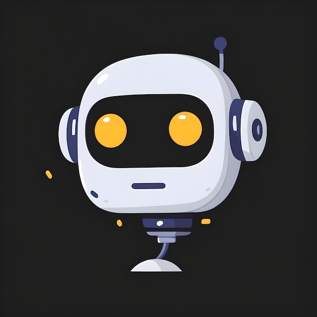 Robot symbool Icon van kunstmatige intelligentie Futuristische technologie grafiek Humanoïde robot illustrat