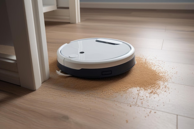 Robot vacuum cleaner room Generate Ai