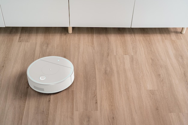 Robot vacuum cleaner or sweeper in house
