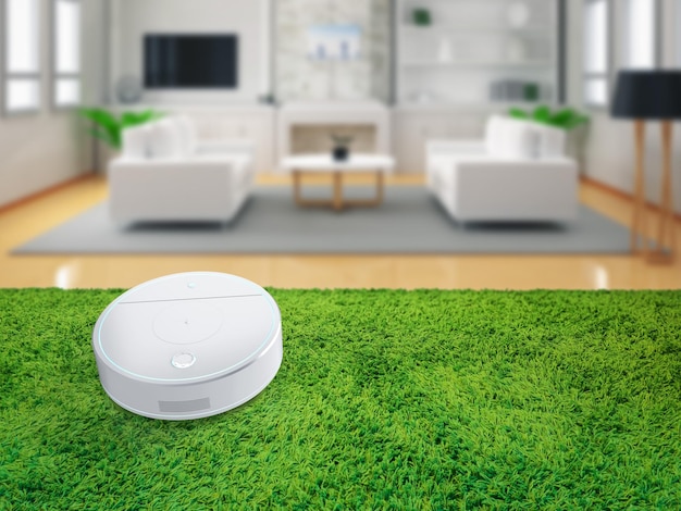 Robot vacuum cleaner or sweeper in house