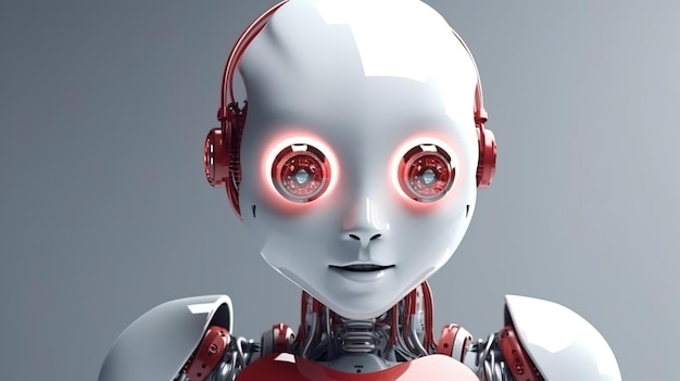 robot vrouw achtergrond mannelijke cyborg humanoïde ai robot illustratie mannelijke robot