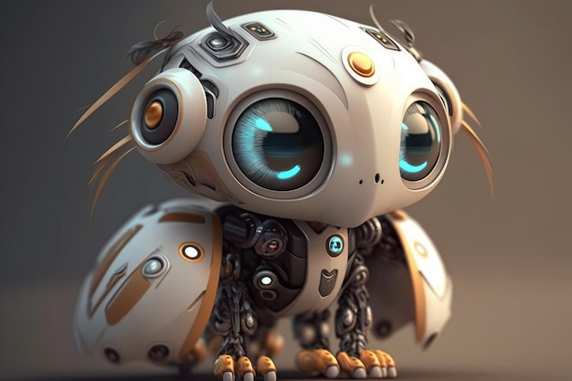 Robot with a bug face on its face