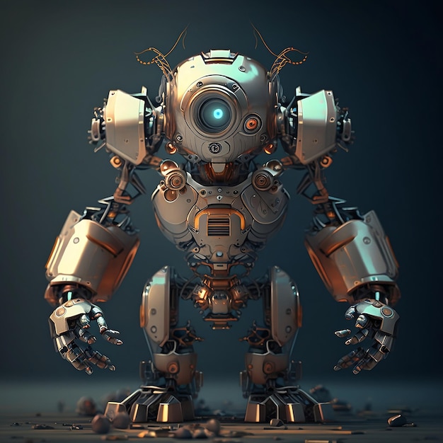 A robot with a large body and a large body.