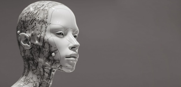 女性の顔をしたロボット