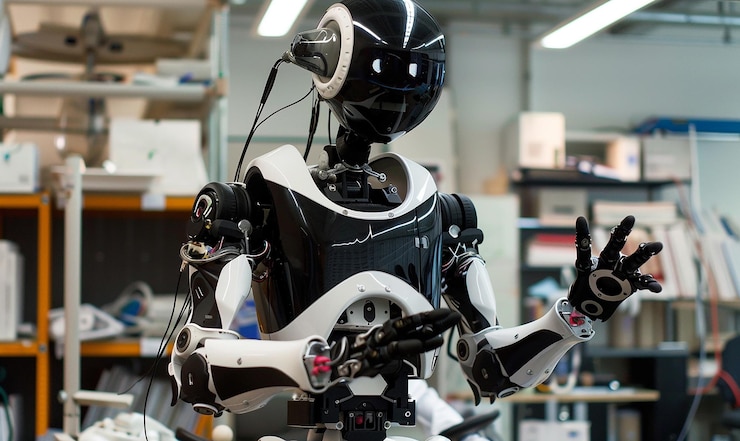 Photo a robot with the number 4 on it