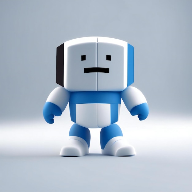 a robot with a sad face and a sad face.