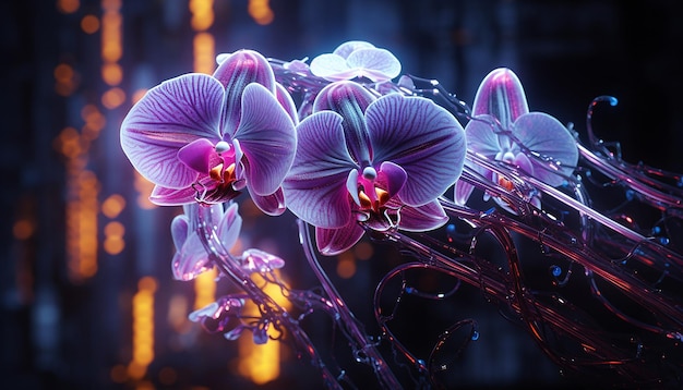 robotachtig orchideefuturisme gloeiend