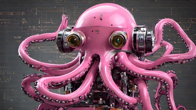 Robotachtige Octopus Achtergrond Erg Cool