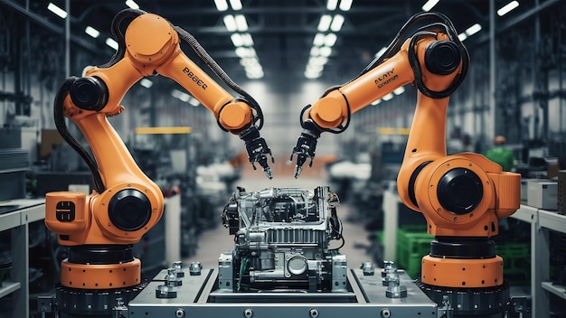 Robotarm motor productie industriële 40 van dingen technologie met behulp van controller
