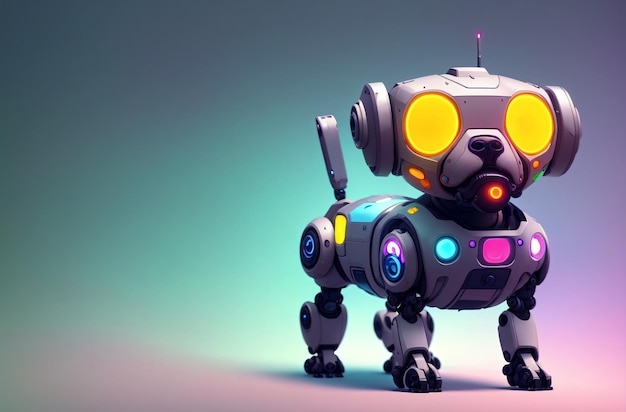 Robothond Leuk robothondje in heldere kleuren Concept moderne wereldstuk speelgoed dier