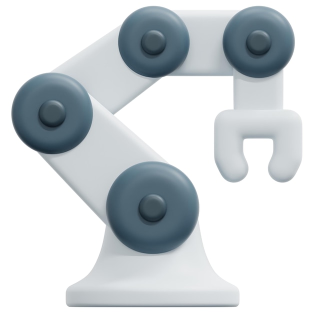 robotic 3d render icon illustration