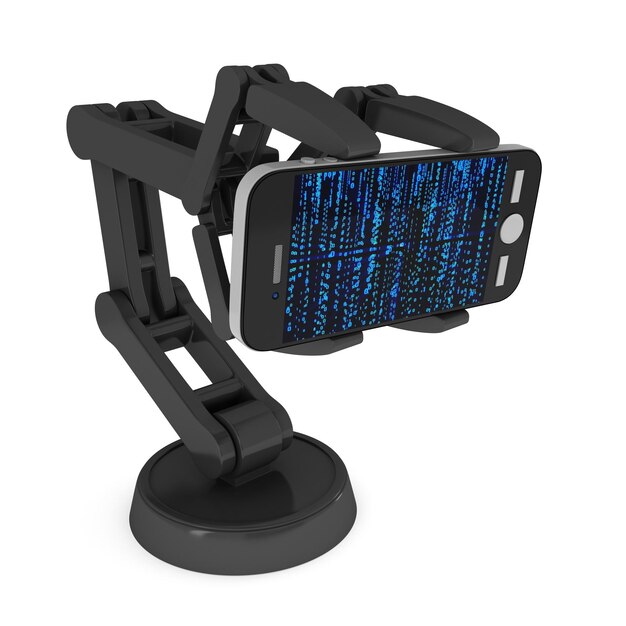 Роботизированная рука с двоичным кодом 3d