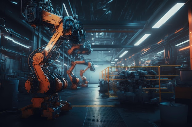 robotic arms and industry, generated ai